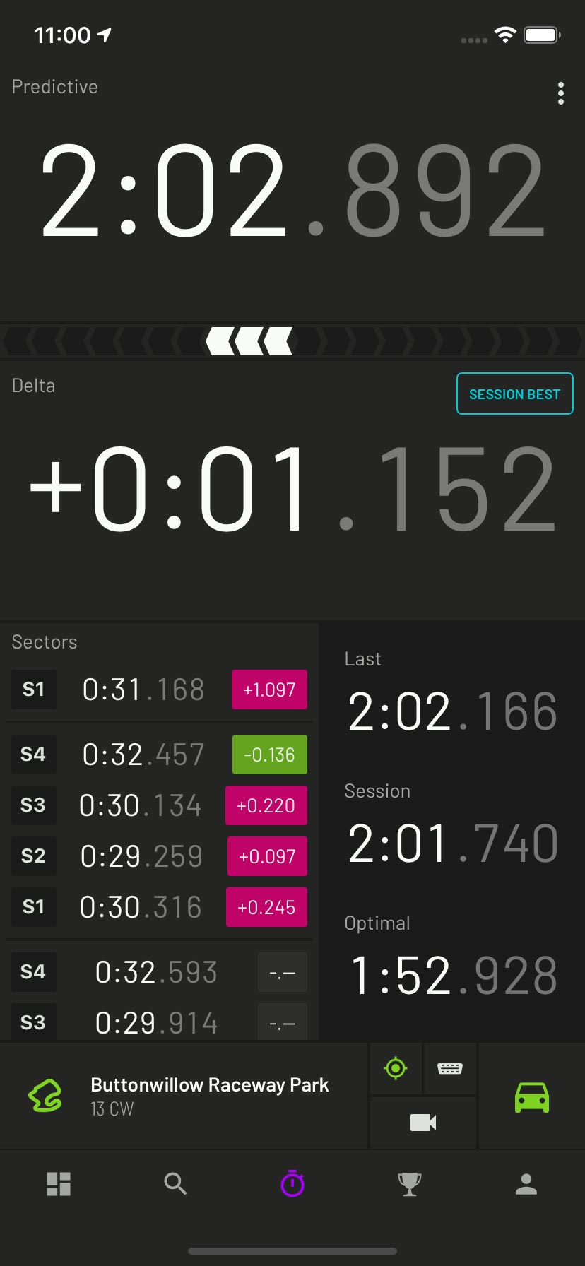 Timer screen